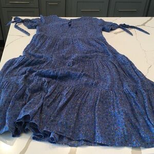 Madewell Small Lined Summer Spring Long Floral Dress Great w boots